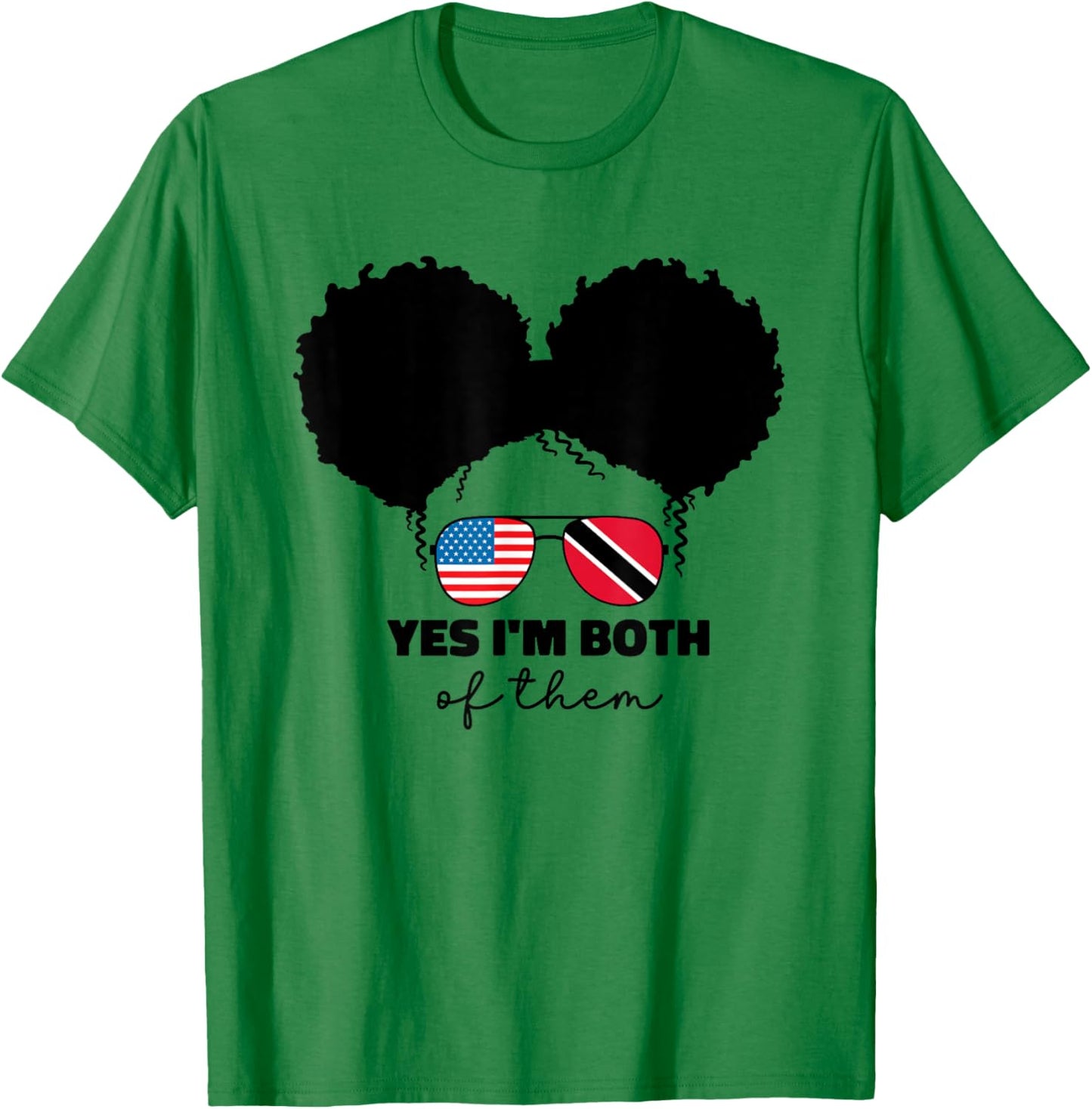 Half American And Trinidadian Usa Trinidad Tobago Kids Girls T-Shirt - T-Shirt | Irish Green