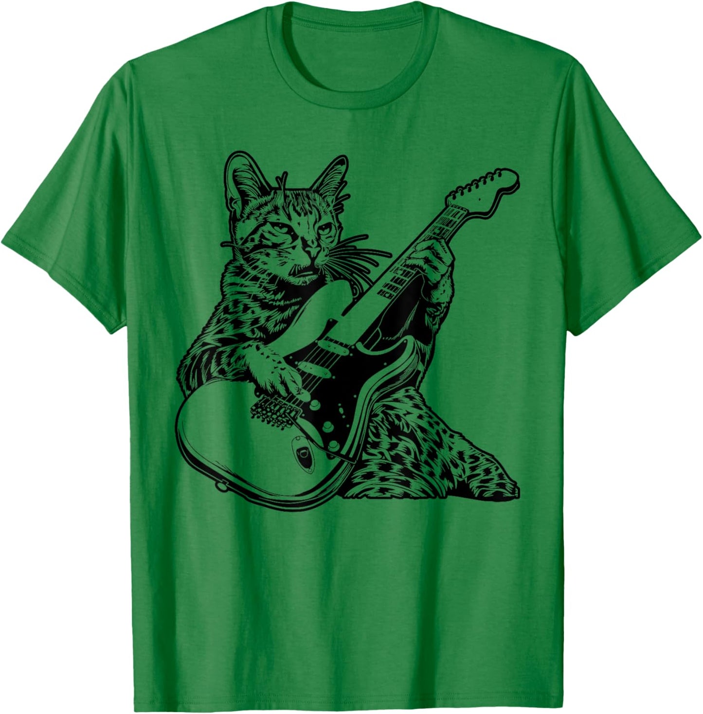 Cat Guitarist Guitar - Savannah Dad Mom Women T-Shirt - T-Shirt | Irish Green