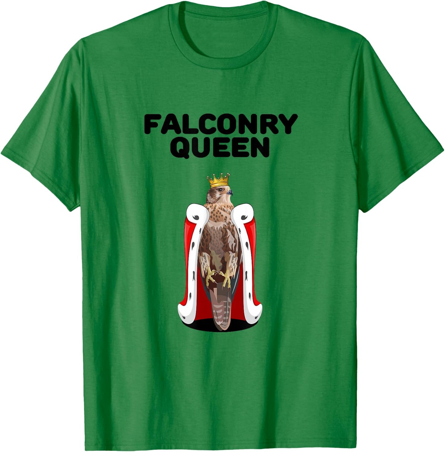 Falconry Queen Master Hunter Raptor Training Falcon T-Shirt - T-Shirt | Irish Green