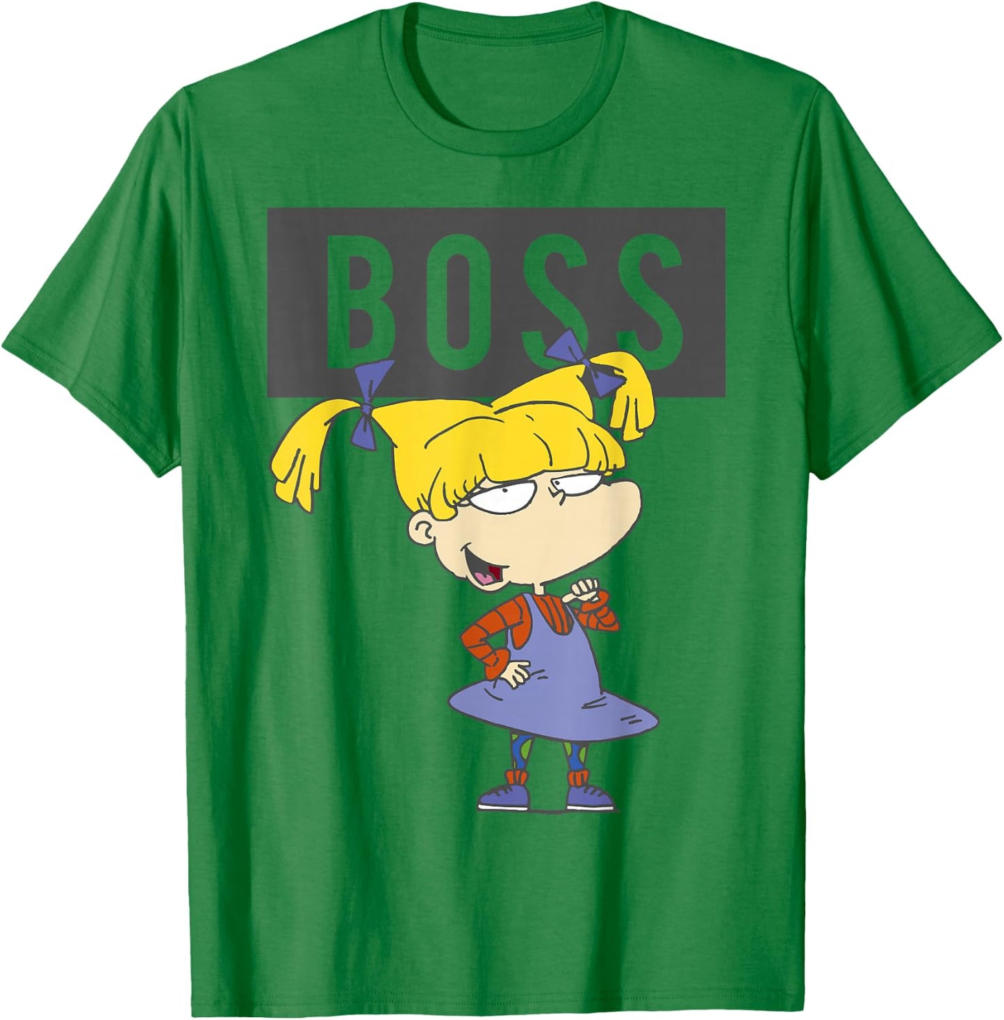 Rugrats Angelica Boss Word Cutout T-Shirt - T-Shirt | Irish Green