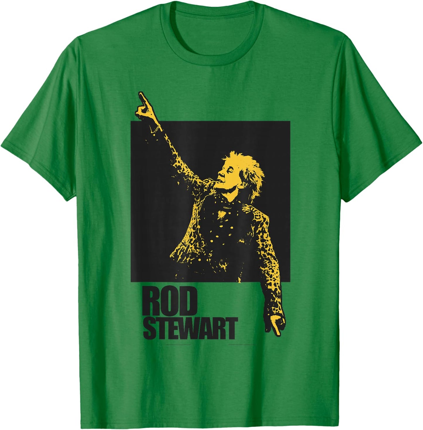 Rod Stewart Pointing Photo T-Shirt - T-Shirt | Irish Green
