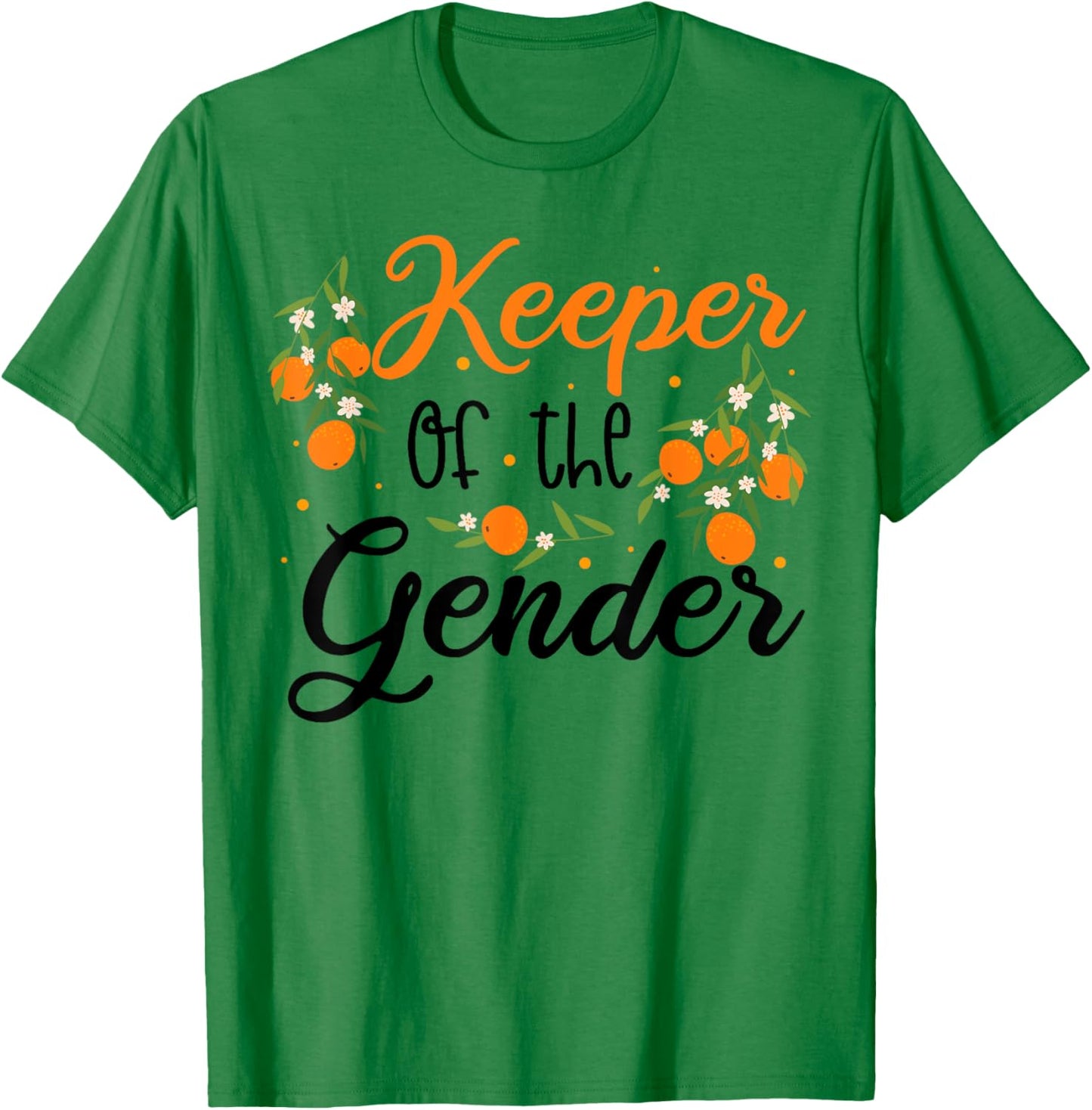 Keeper Of The Gender Boy Or Girl Little Cutie Gender Reveal T-Shirt - T-Shirt | Irish Green