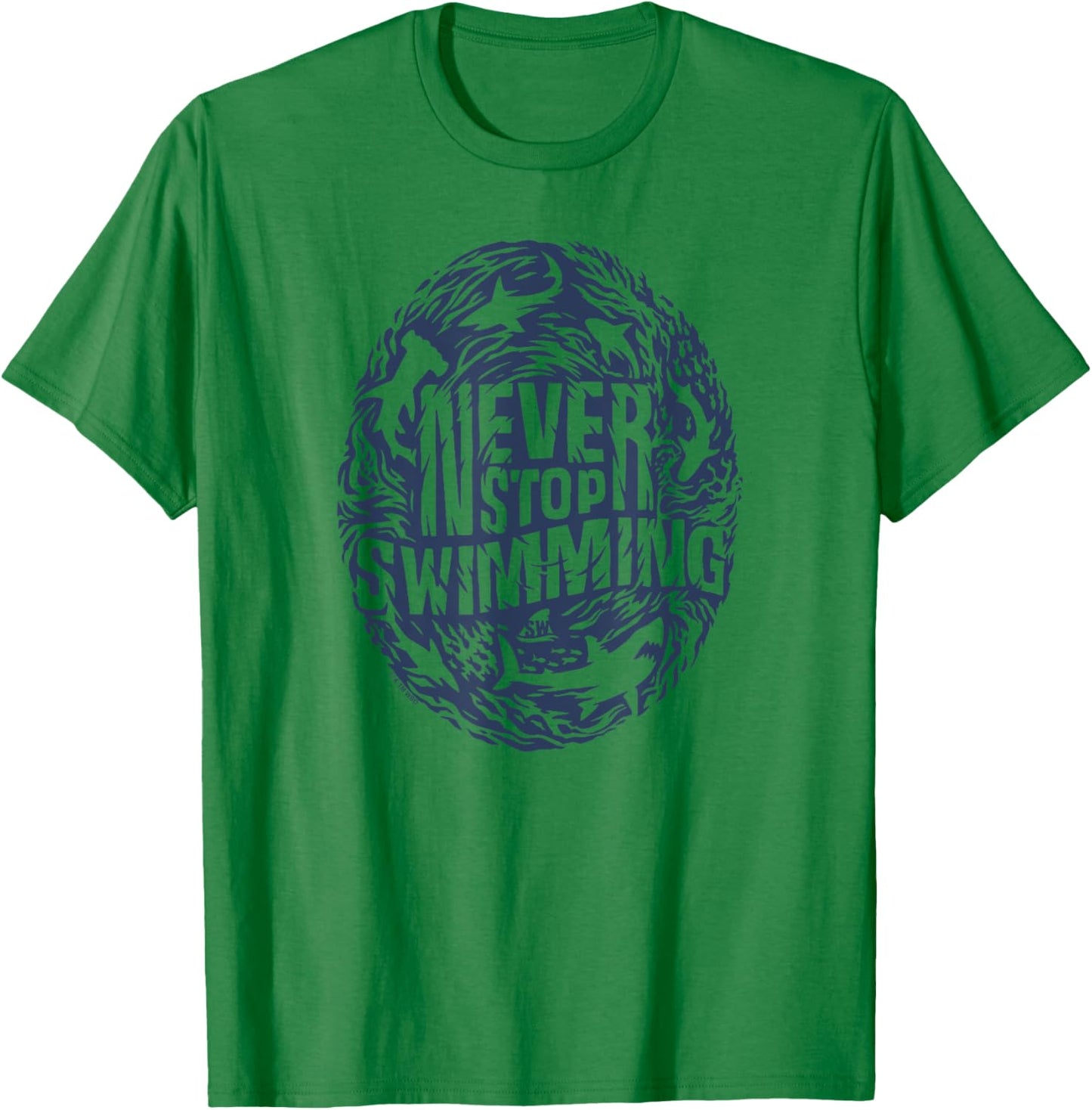 Shark Week Officially Licensed Never Stop Swimming T-Shirt - T-Shirt | Irish Green