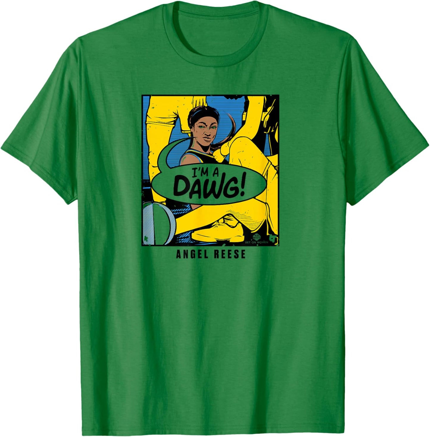 Angel Reese - I'm a Dawg - Chicago Basketball T-Shirt - T-Shirt | Irish Green
