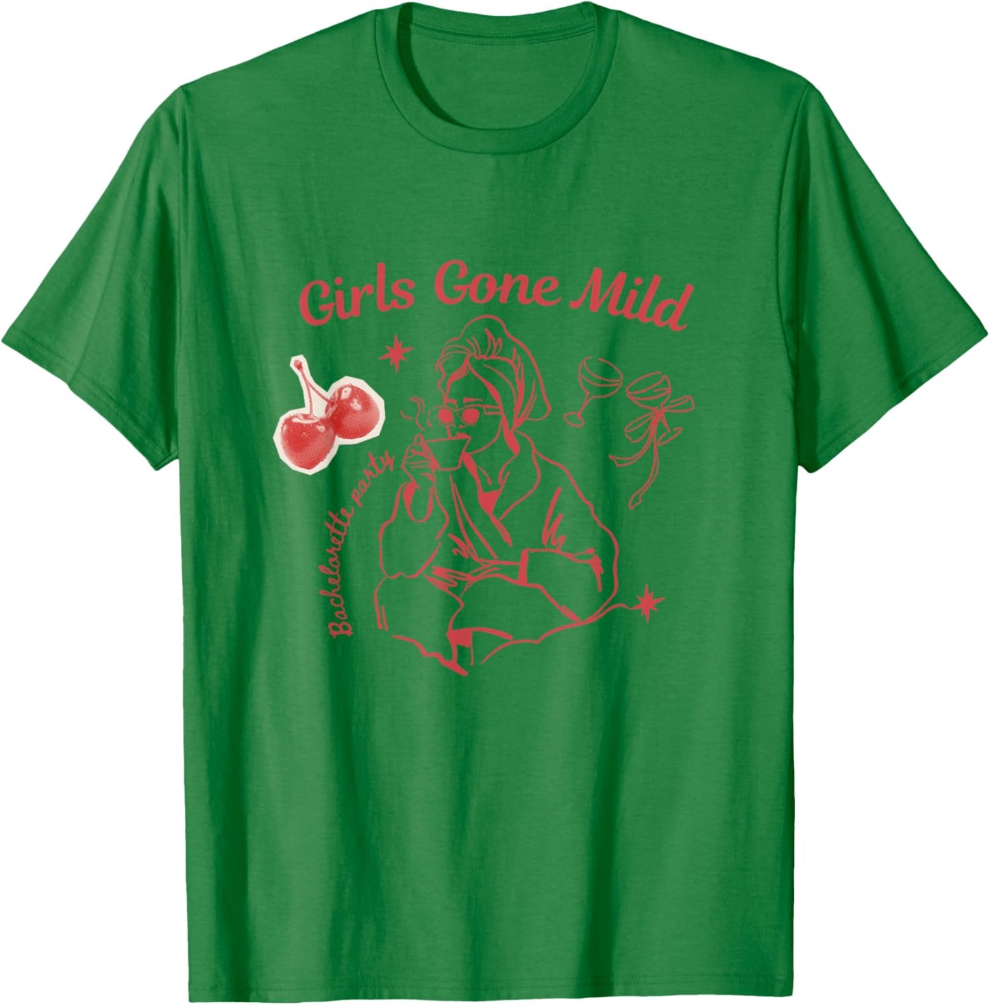 Girls gone mild bachelorette spa slumber bachelorette party T-Shirt - T-Shirt | Irish Green