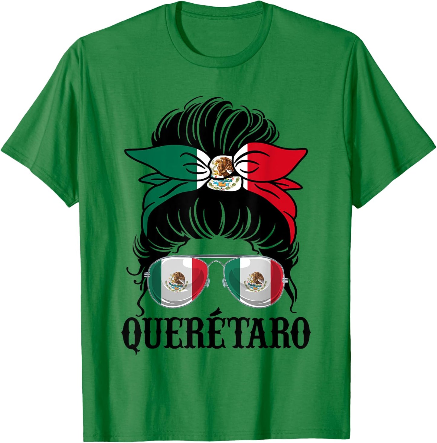Queretaro Mexico Pride Mexican Flag State T-Shirt - T-Shirt | Irish Green