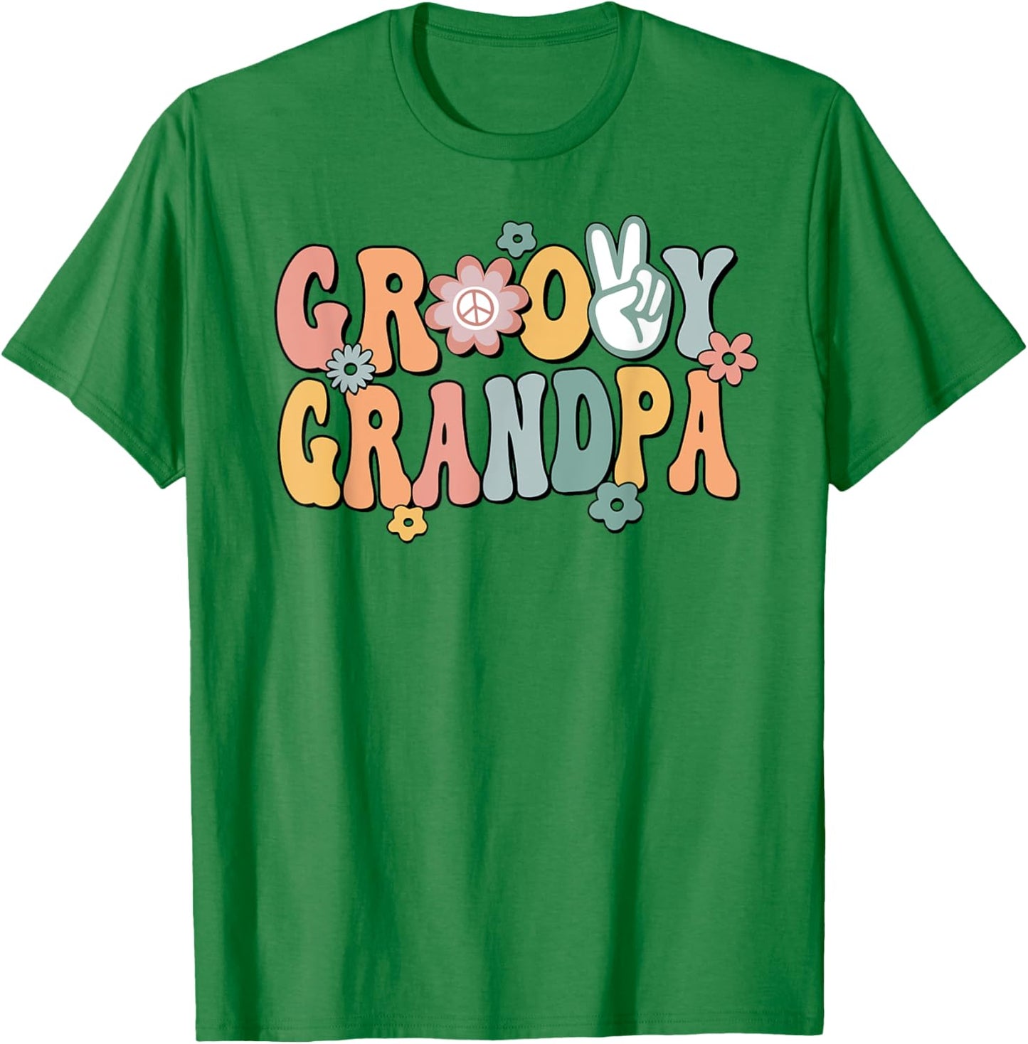 Groovy Grandpa Retro Opa Matching Family 1st Birthday Party T-Shirt - T-Shirt | Irish Green