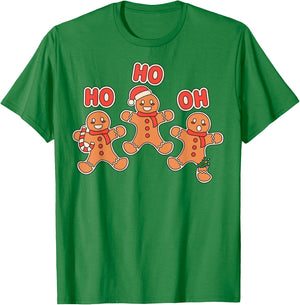 Ho Ho Oh Snap Gingerbread Man Broken Leg Christmas Shirt T-Shirt - T-Shirt | Irish Green