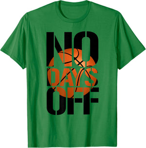 No Days Off basketball logo T-Shirt - T-Shirt | Irish Green