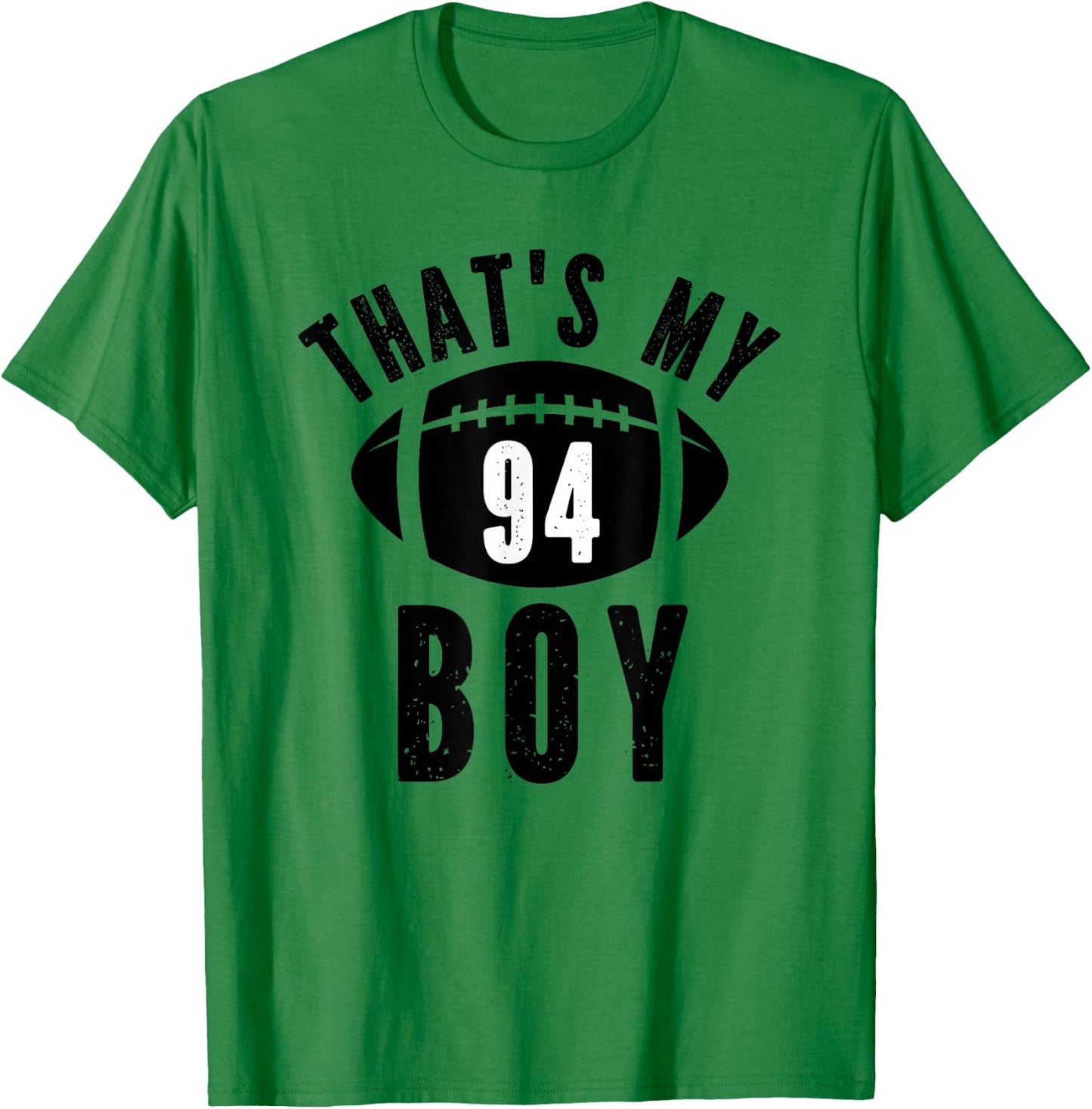 That's My Boy Football Number #94 T-Shirt - T-Shirt | Irish Green