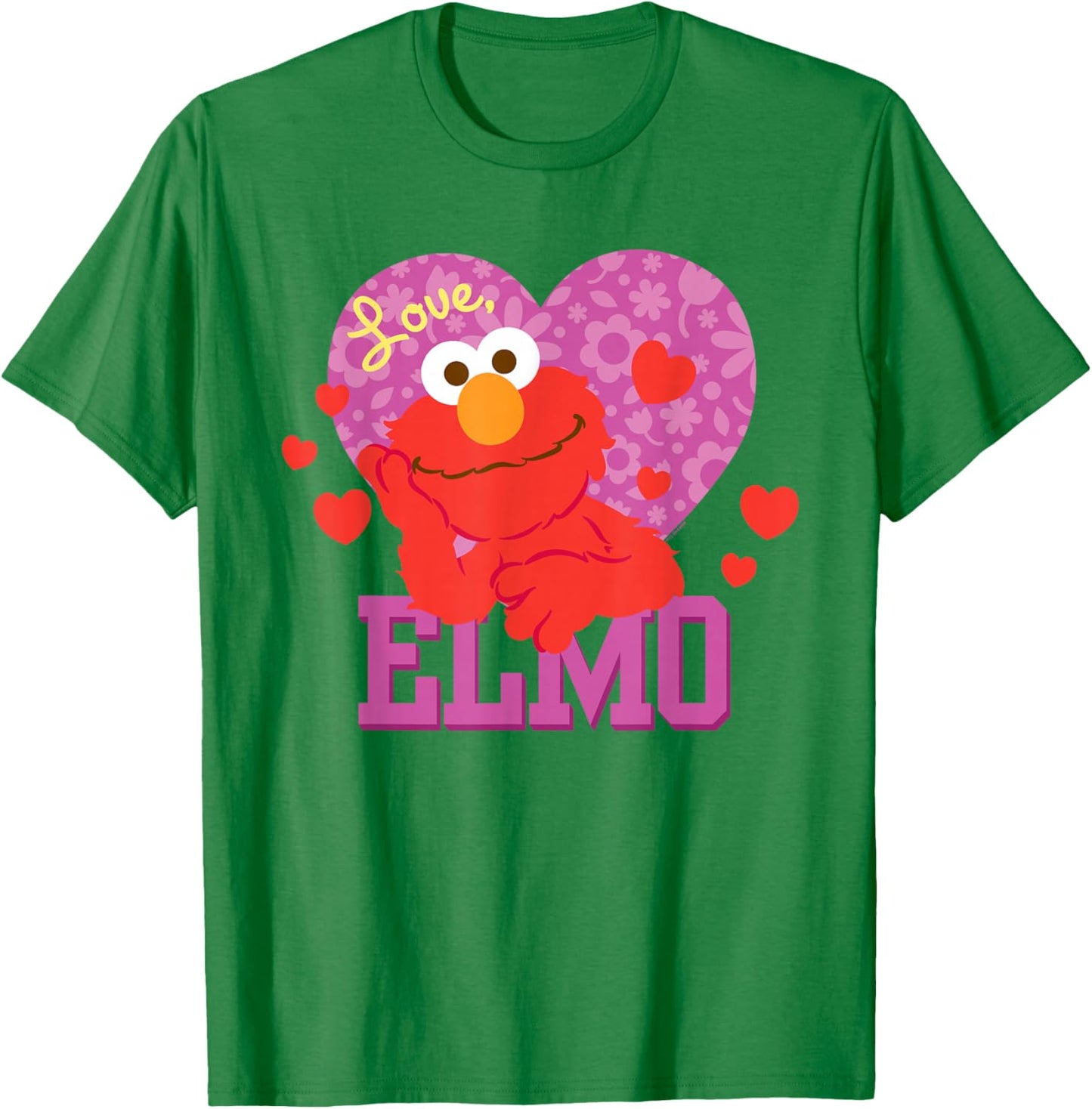 Sesame Street Valentine's Day Love, Elmo T-Shirt - T-Shirt | Irish Green