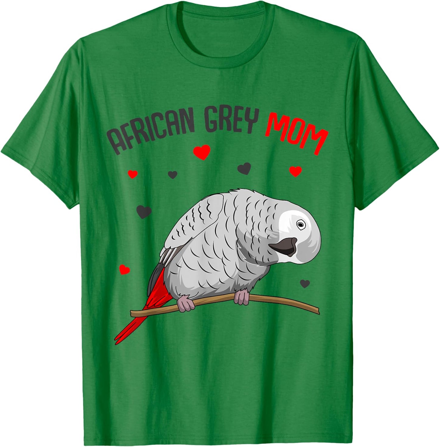 African Grey Parrot Mom Love funny Women T-Shirt - T-Shirt | Irish Green