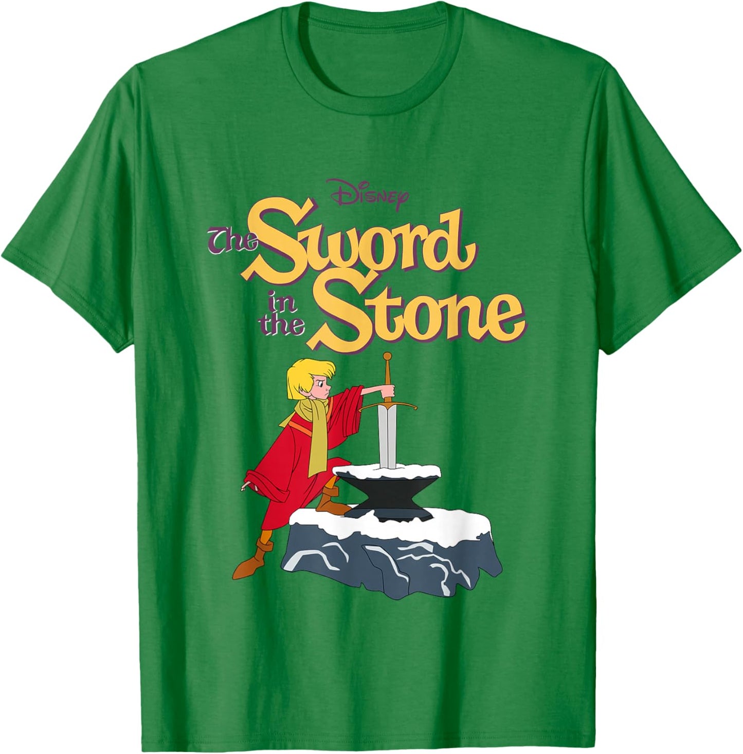 Disney The Sword in the Stone Iconic Arthur Big Chest Poster T-Shirt - T-Shirt | Irish Green