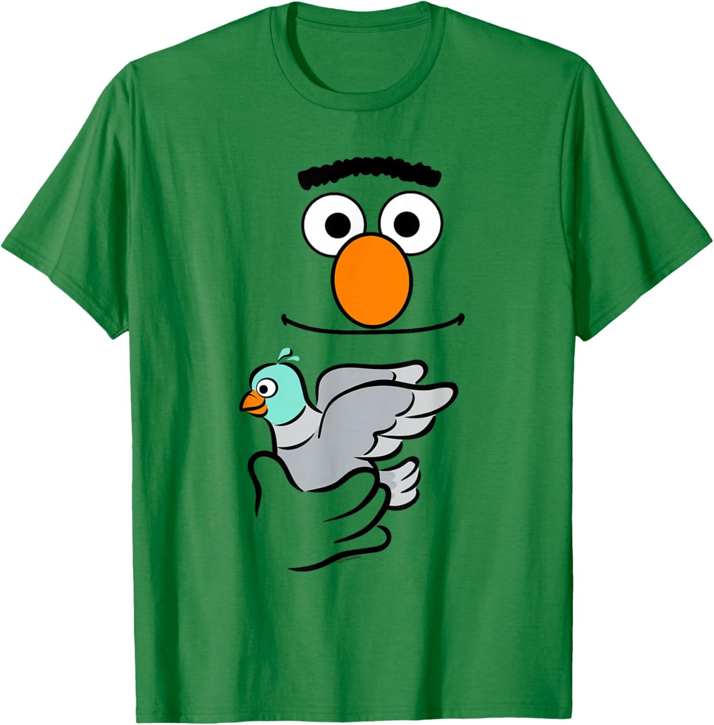 Sesame Street Bert Holding Pigeon Halloween Costume T-Shirt - T-Shirt | Irish Green