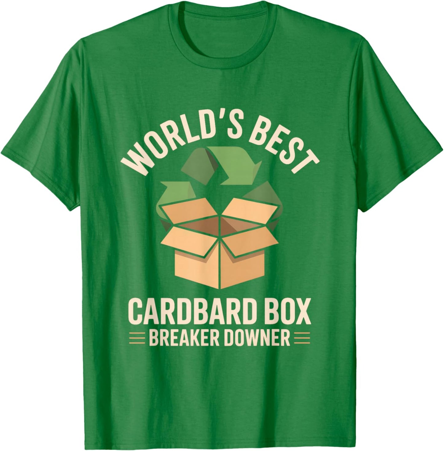 World's Best Cardboard Box Breaker Downer T-Shirt - T-Shirt | Irish Green