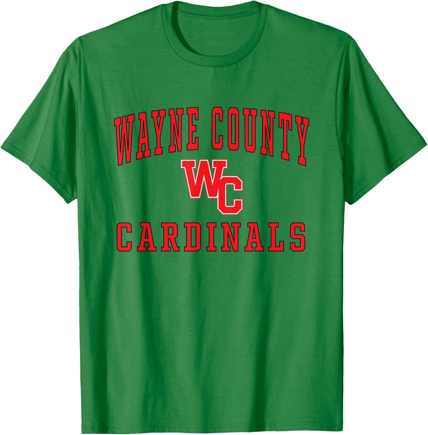Wayne County High School Cardinals C1 T-Shirt - T-Shirt | Irish Green