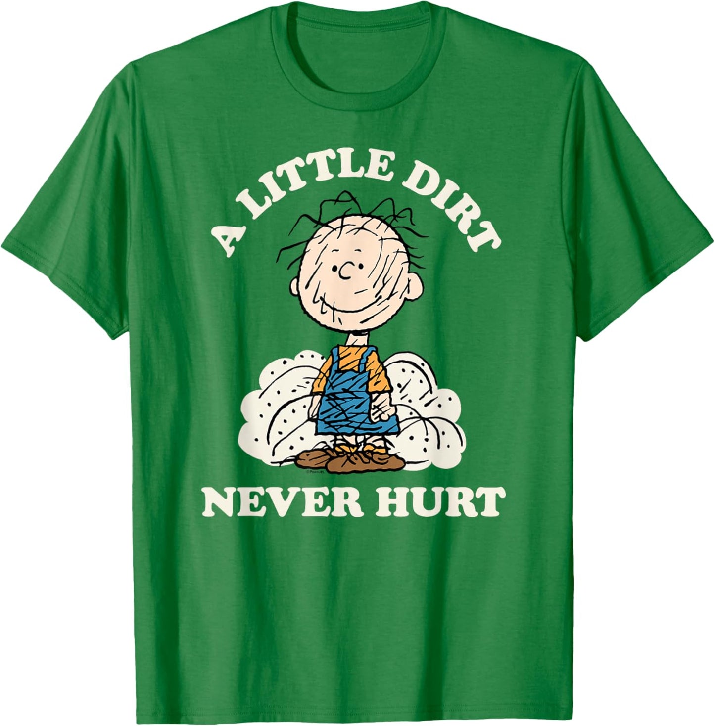 Peanuts - Pigpen Little Dirt Never Hurt T-Shirt - T-Shirt | Irish Green