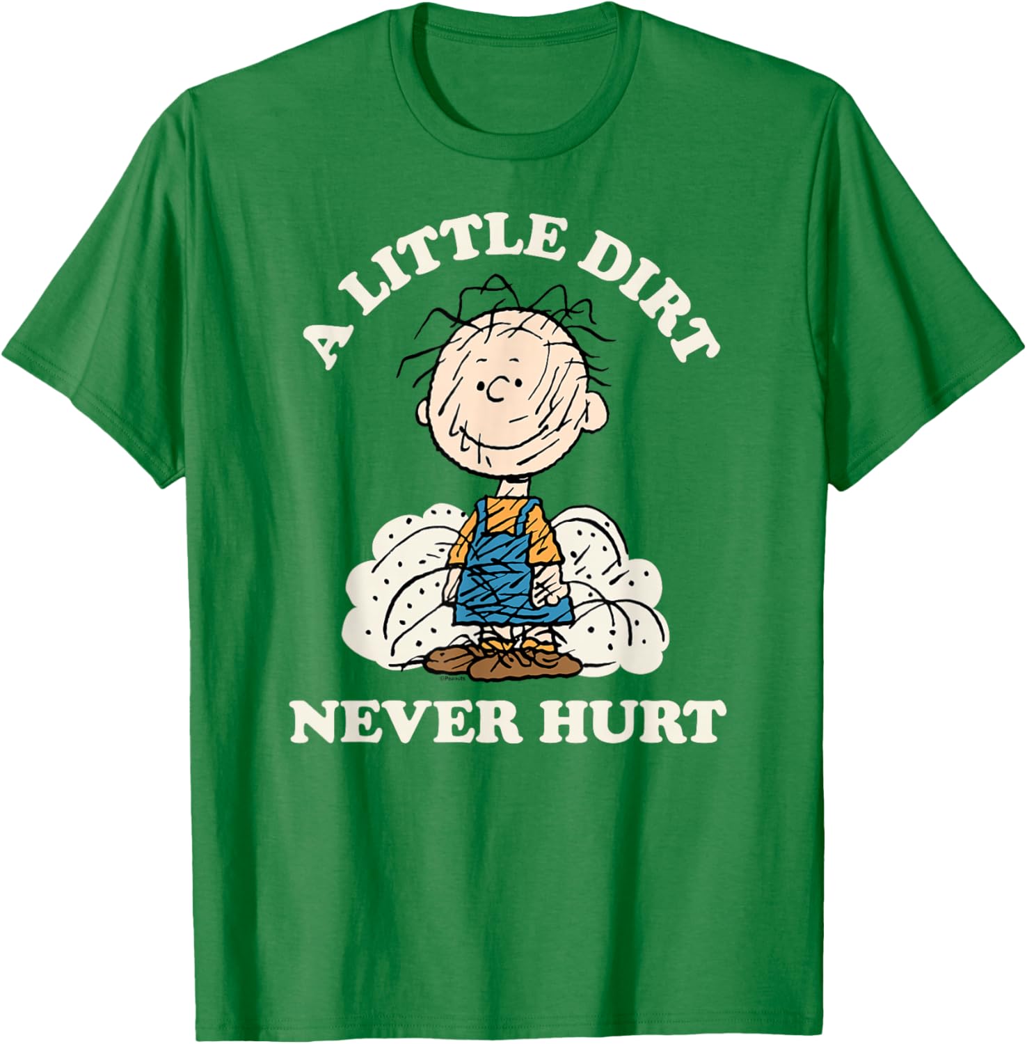 Peanuts - Pigpen Little Dirt Never Hurt T-Shirt - T-Shirt | Irish Green