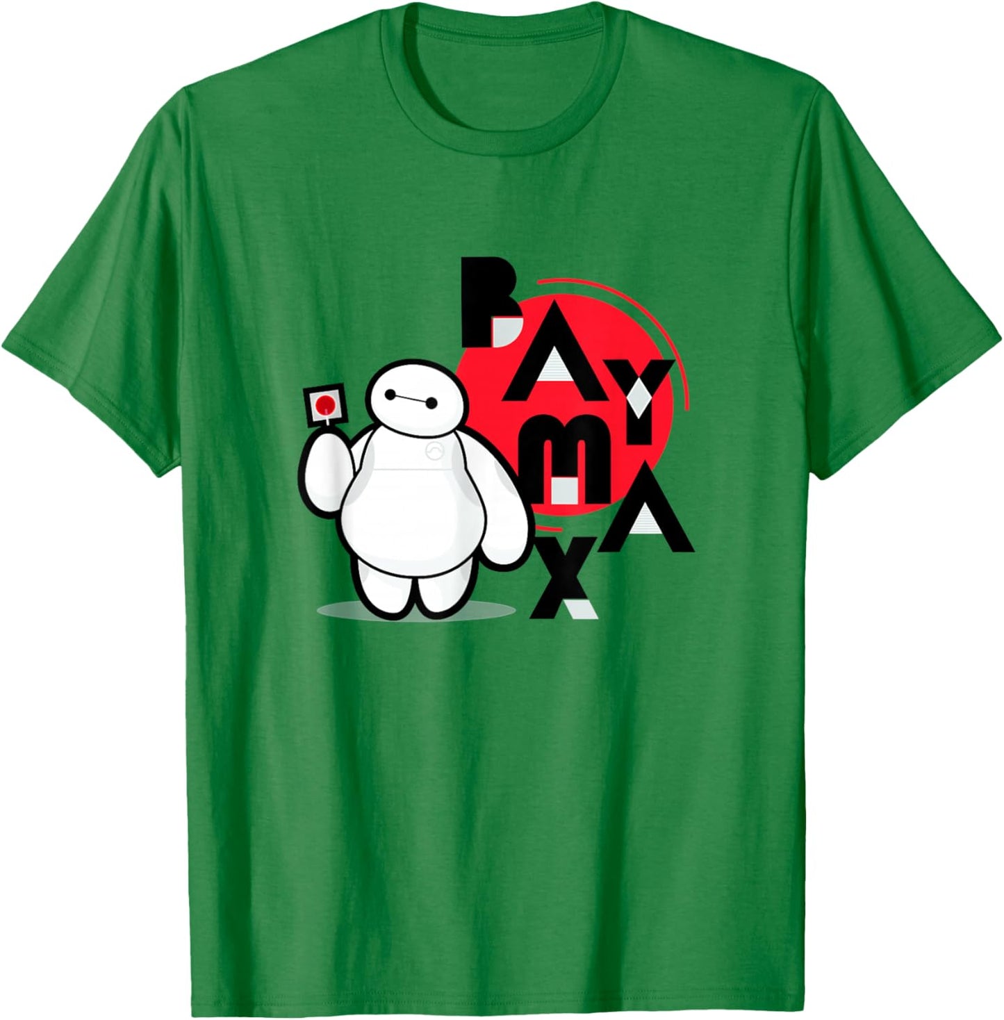 Disney Big Hero 6 Baymax With Lollipop Cute Chibi Shot T-Shirt - T-Shirt | Irish Green