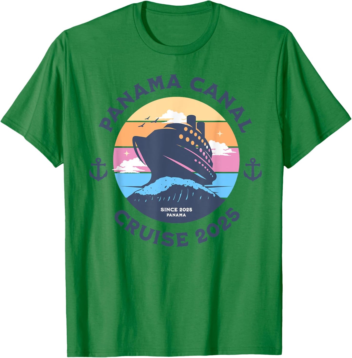Group Panama Canal Cruise 2025 Cruising Holiday Vacation T-Shirt - T-Shirt | Irish Green