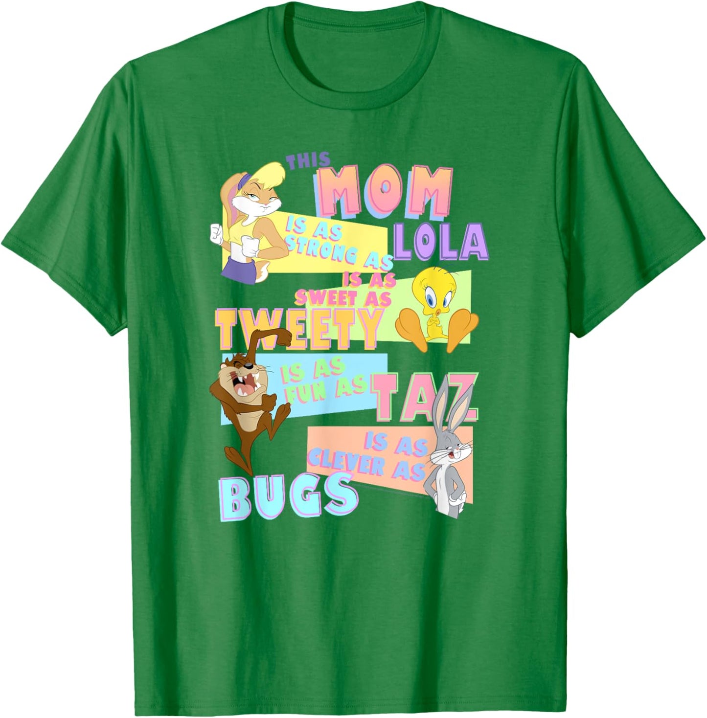 Looney Tunes Mother's Day Vintage Group Shot This Mom Is... T-Shirt - T-Shirt | Irish Green