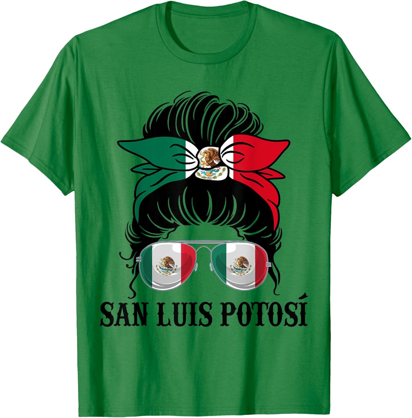 San Luis Potosi Mexico Pride Mexican Flag State T-Shirt - T-Shirt | Irish Green