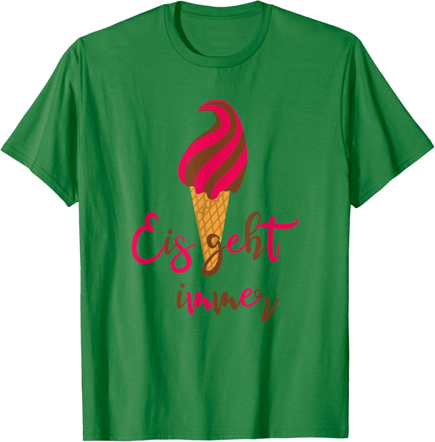 Ein Eis geht immer Softeis Fan Eistüte Eisliebe Eisliebhaber T-Shirt - T-Shirt | Irish Green