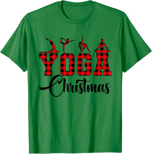 Funny Christmas Santa Claus Meditating Yoga Lover Instructor T-Shirt - T-Shirt | Irish Green