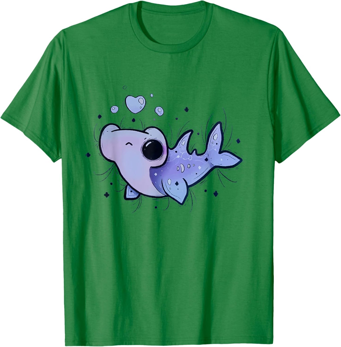 Cute Kawaii Hammerhead Shark T-Shirt - T-Shirt | Irish Green