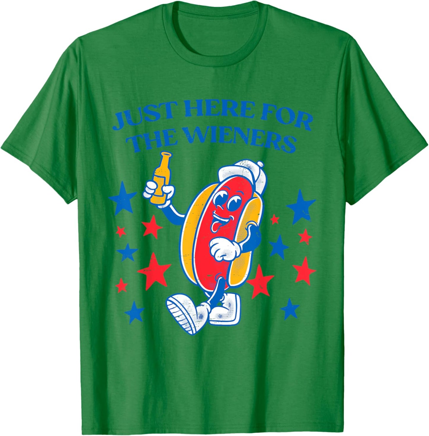 I'm Just Here For The Wieners 4th Of July Hot Dog T-Shirt - T-Shirt | Irish Green