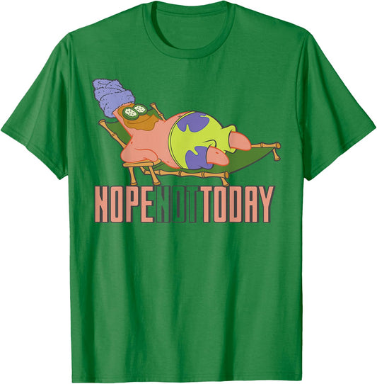 SpongeBob SquarePants Patrick Nope Not Today T-Shirt - T-Shirt | Irish Green