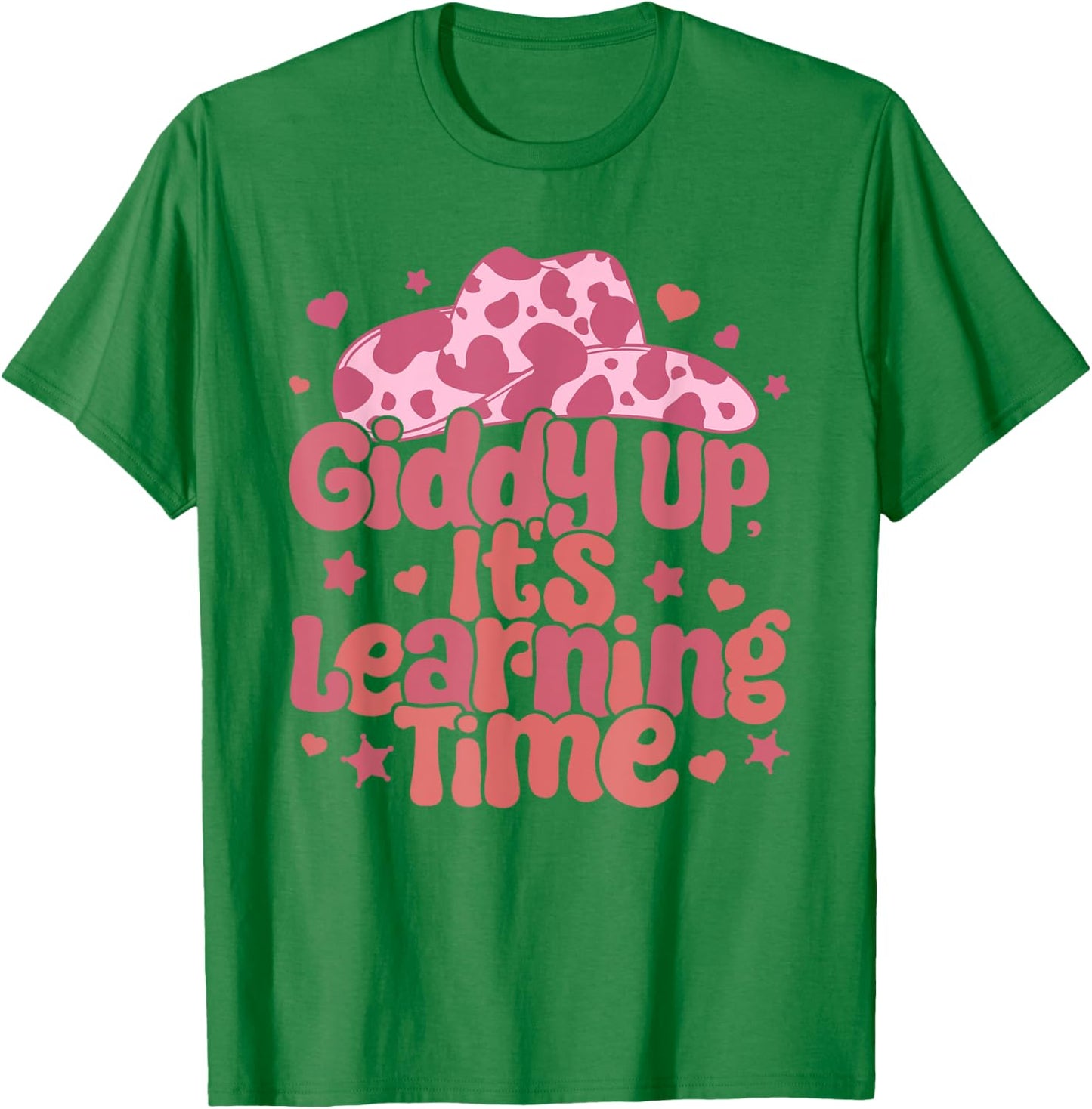 Western Teacher Texas Retro Kindergarten Pre K Pre School T-Shirt - T-Shirt | Irish Green