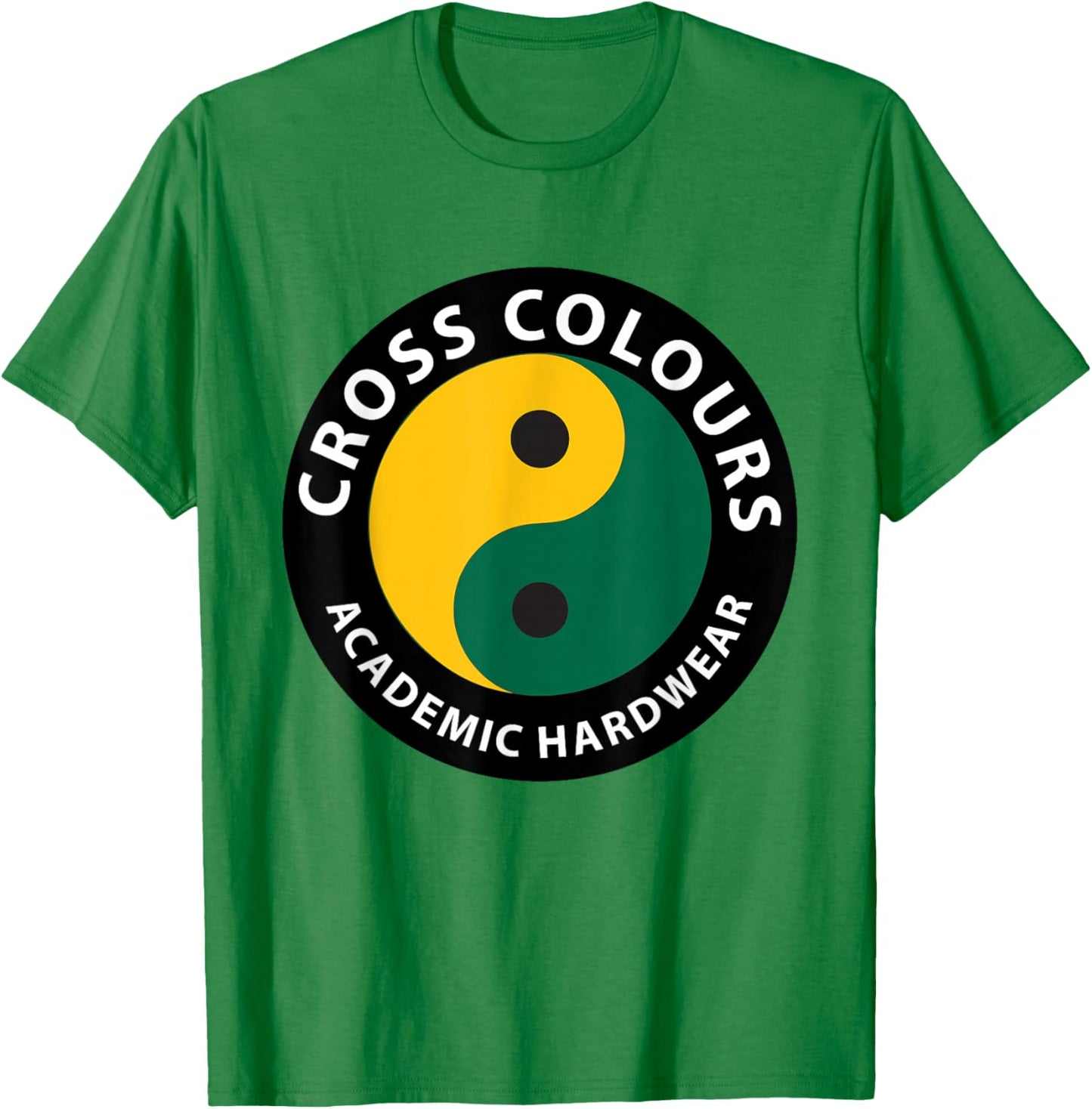 Yin Yang Circle Logo | Retro Graphic 1990's Vintage T-Shirt - T-Shirt | Irish Green