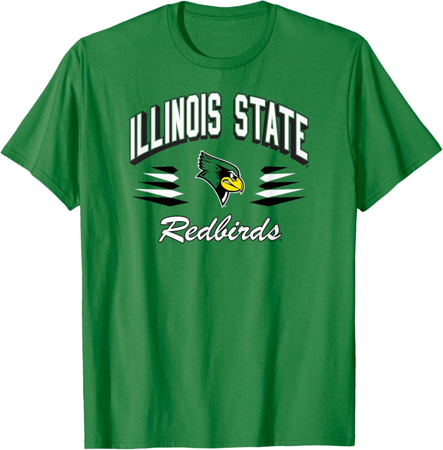 Illinois State Redbirds Retro Diamond Red T-Shirt - T-Shirt | Irish Green