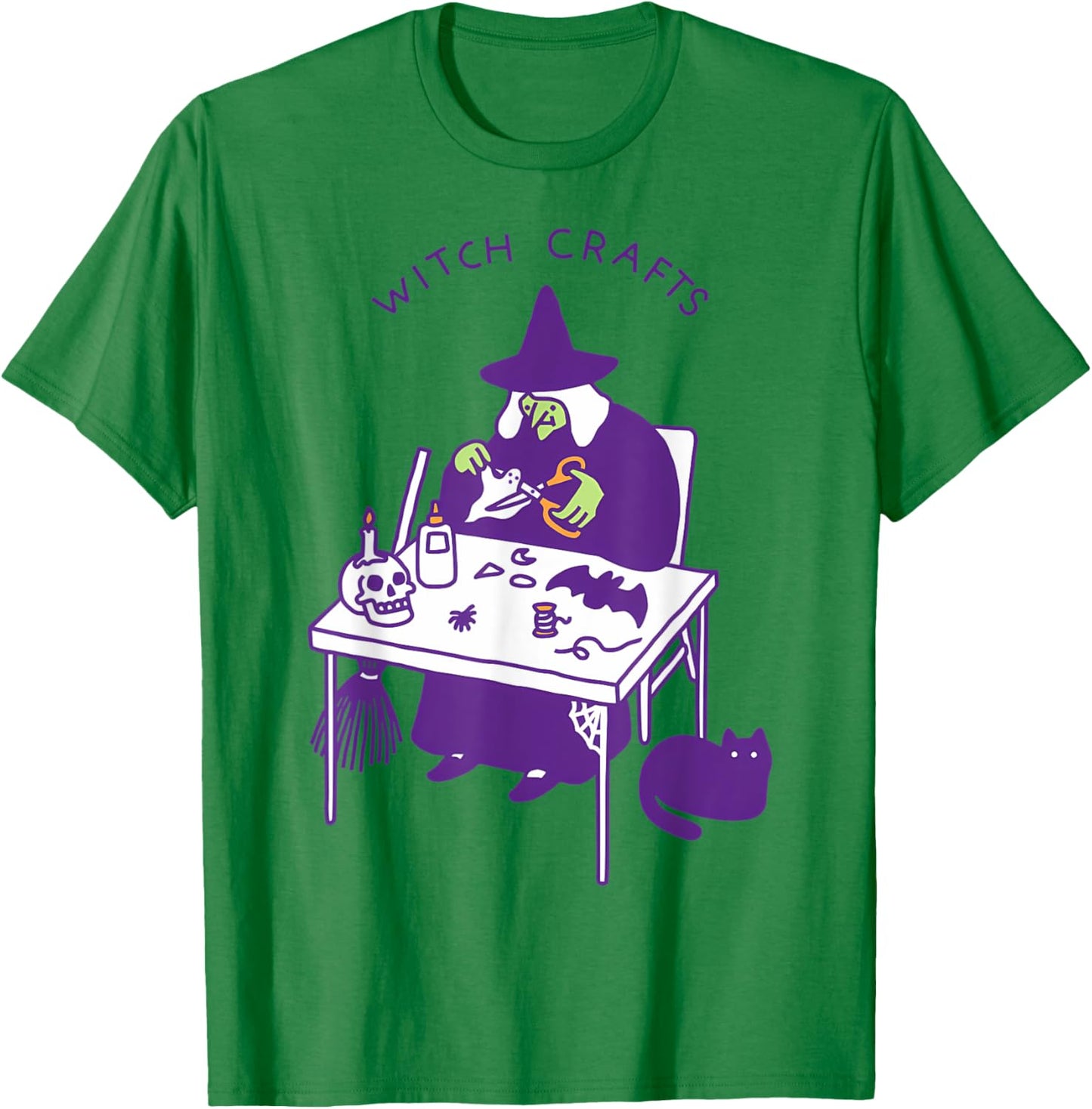 Witch Crafts Funny Halloween T-Shirt - T-Shirt | Irish Green