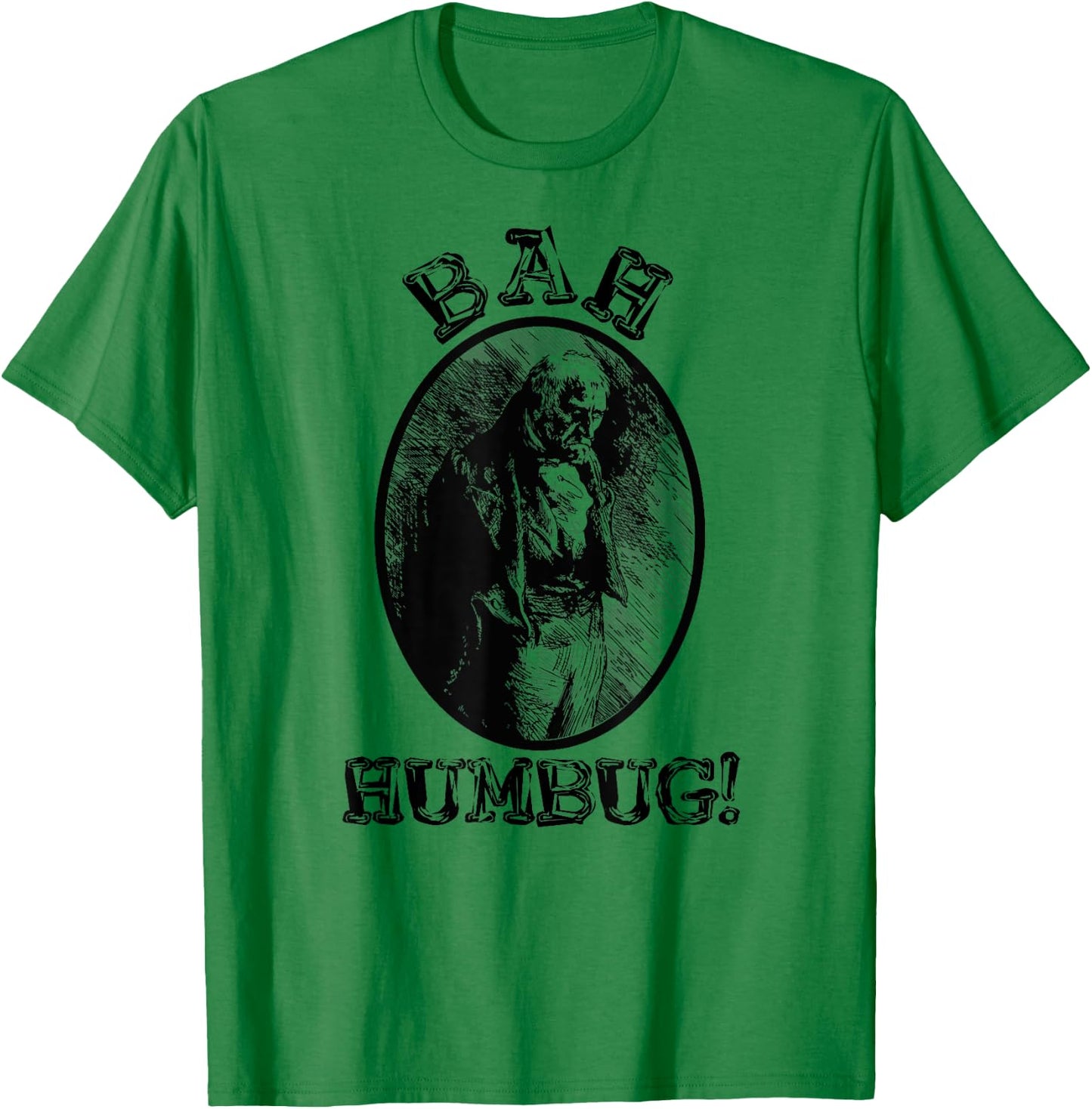 Charles Dickens Vintage Scrooge A Christmas Carol Book Art T-Shirt - T-Shirt | Irish Green