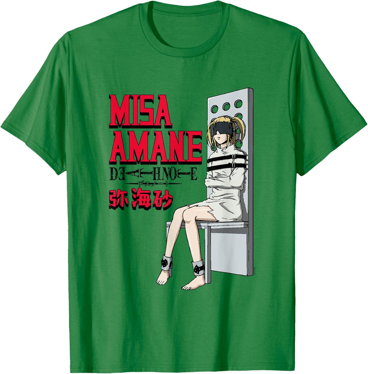 Death Note Misa Amane in Chair Anime T-Shirt - T-Shirt | Irish Green