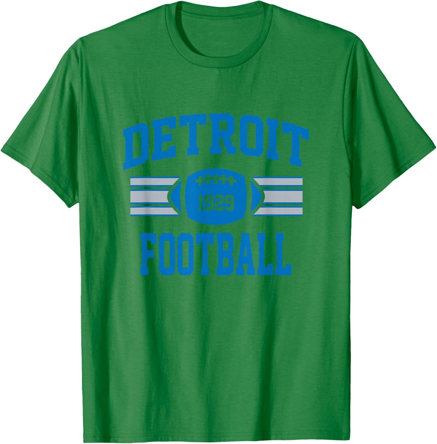 Detroit Football Athletic Vintage Sports Team Fan T-Shirt - T-Shirt | Irish Green