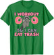 Trash Eating Racoon T Shirt Funny Gym Swole Rat Weightlifter T-Shirt - T-Shirt | Irish Green