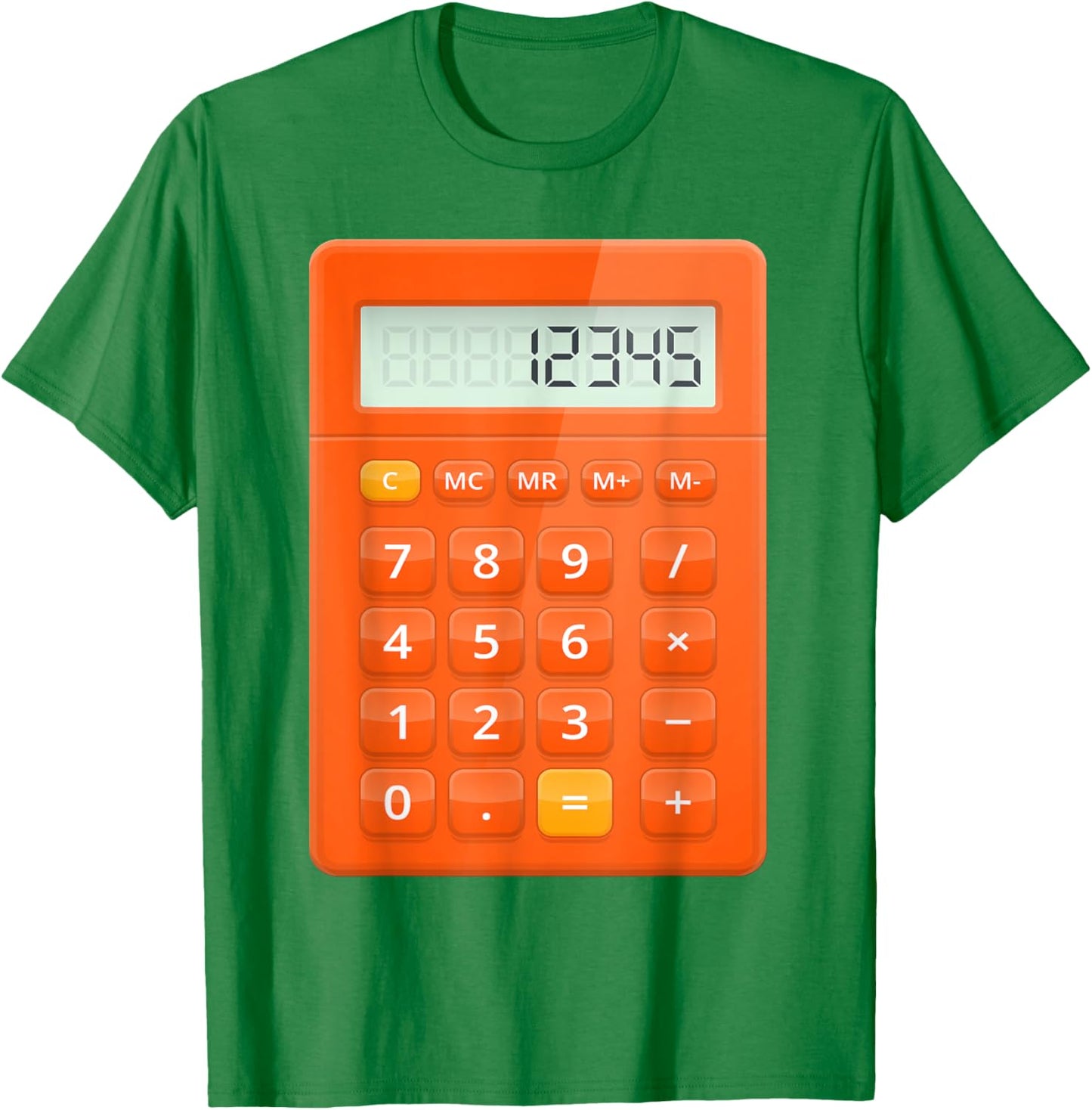 Calculator Costume Halloween Easy Cosplay Math Geek Outfit T-Shirt - T-Shirt | Irish Green