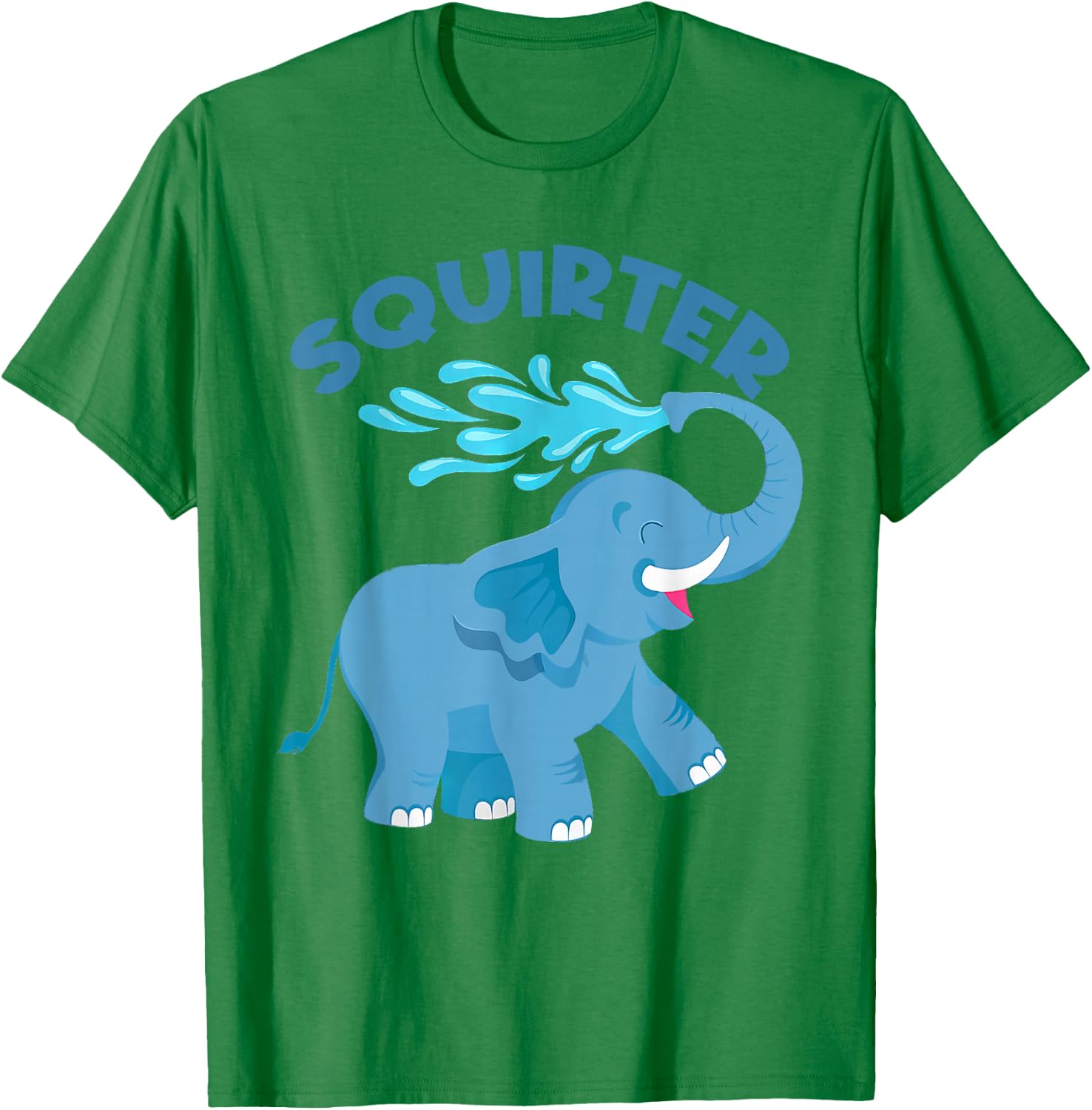 Funny Squirter Elephant Graphic Inappropriate Embarrassing T-Shirt - T-Shirt | Irish Green