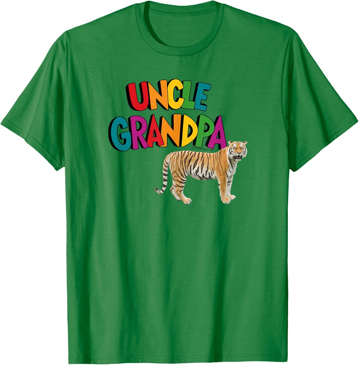 Cartoon Network Uncle Grandpa Tiger Logo T-Shirt - T-Shirt | Irish Green