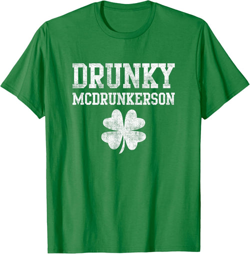 Shamrock Drunky McDrunkerson Drinking Lucky St Patricks Day