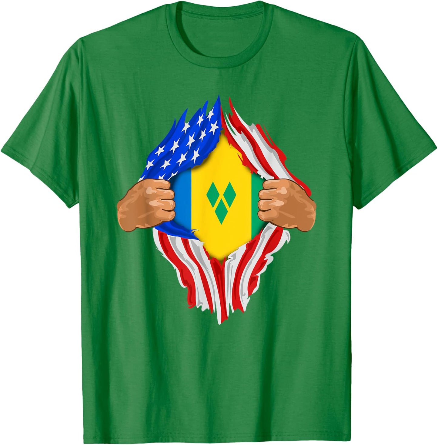 Saint Vincent and the Grenadines Blood Inside Me | Flag Gift T-Shirt - T-Shirt | Irish Green