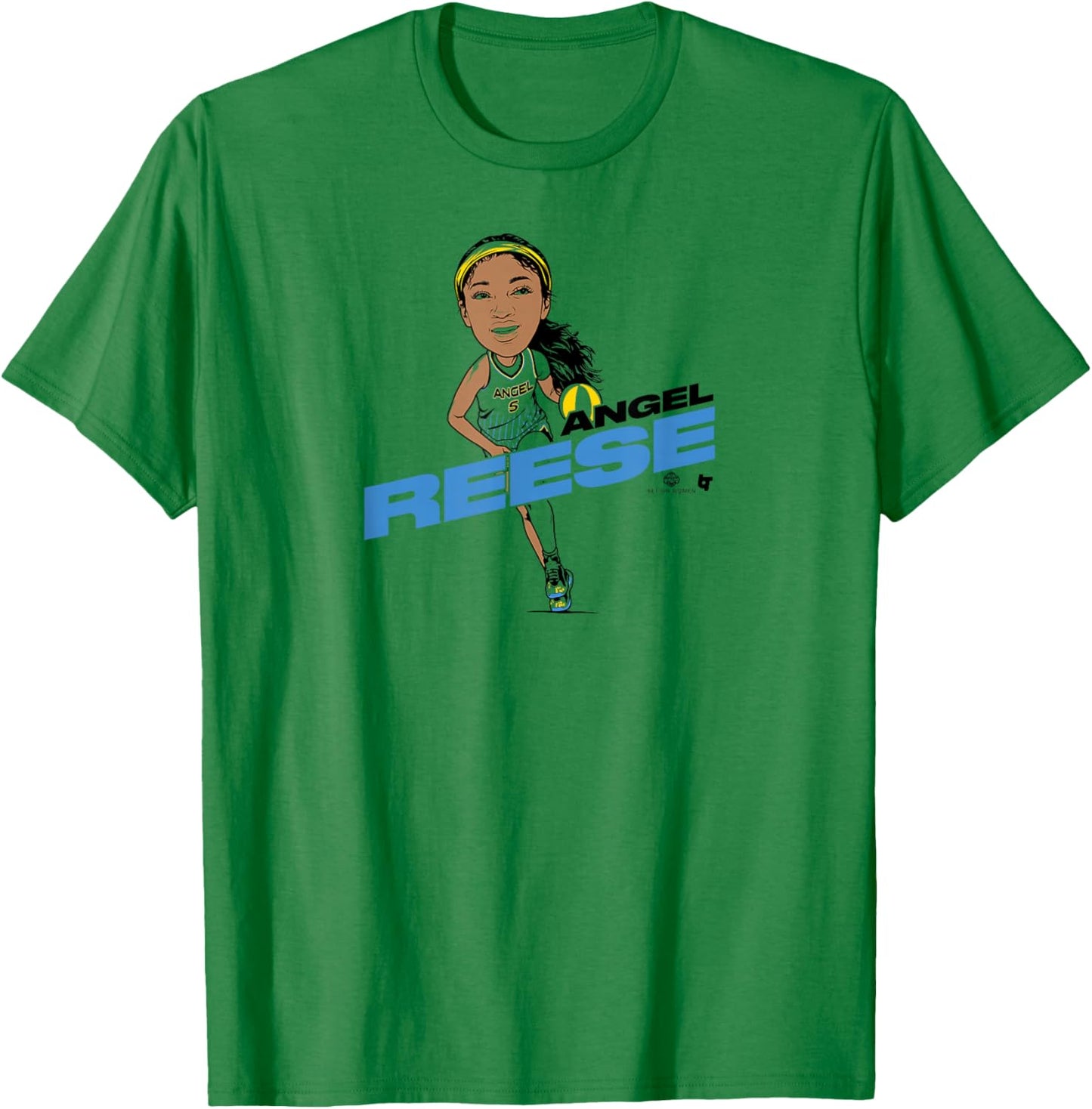 BreakingT Angel Reese Caricature Chicago Basketball T-Shirt - T-Shirt | Irish Green