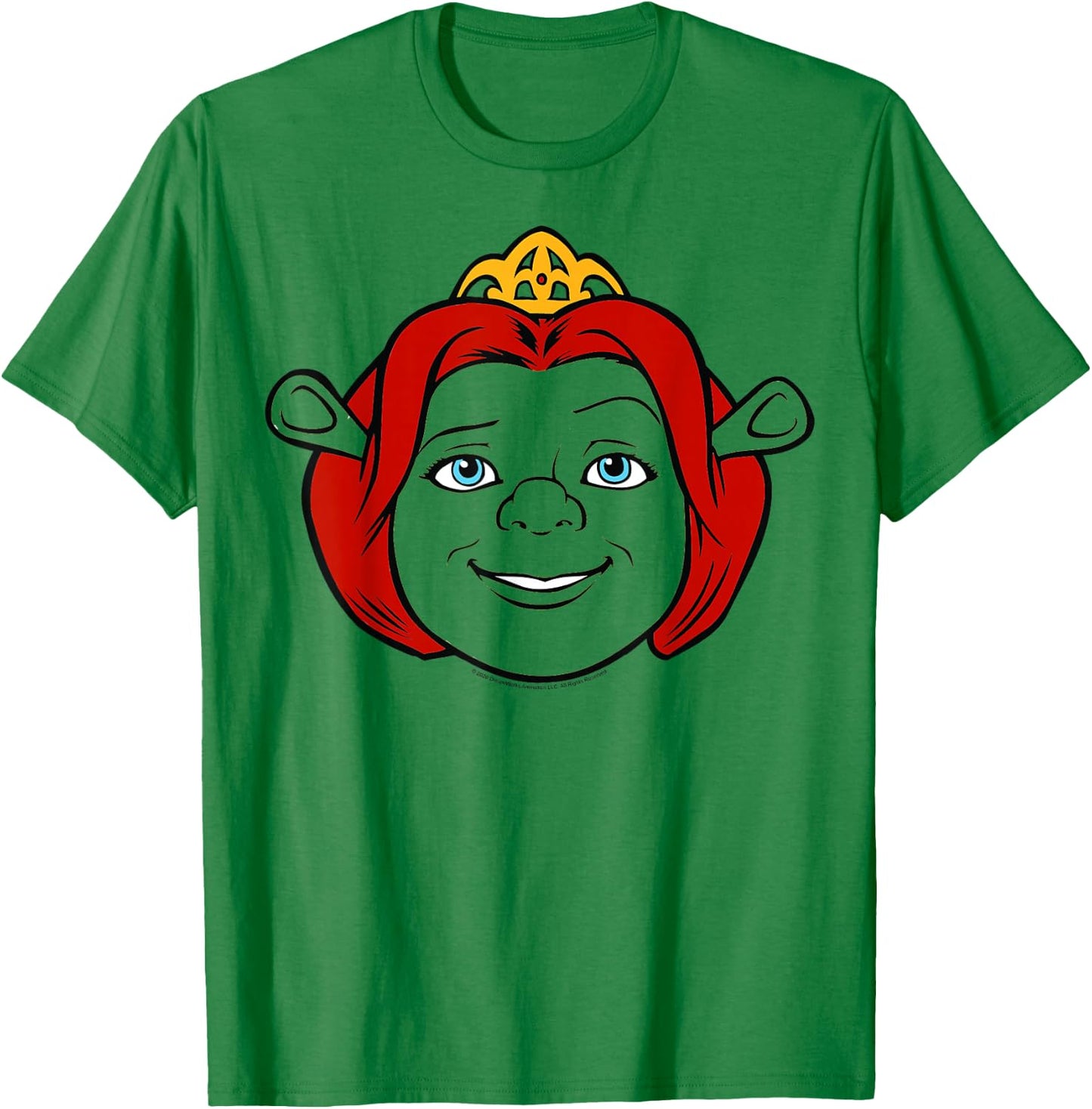 Shrek Fiona Big Face Outline T-Shirt - T-Shirt | Irish Green