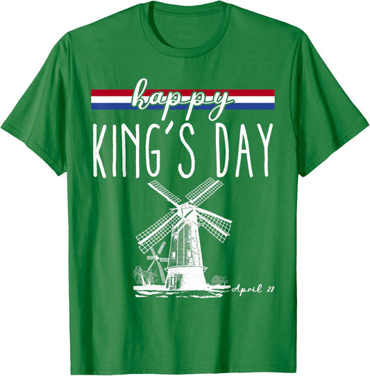 Kingsday Dutch Koningsdag Netherlands Kings Day Holland T-Shirt - T-Shirt | Irish Green