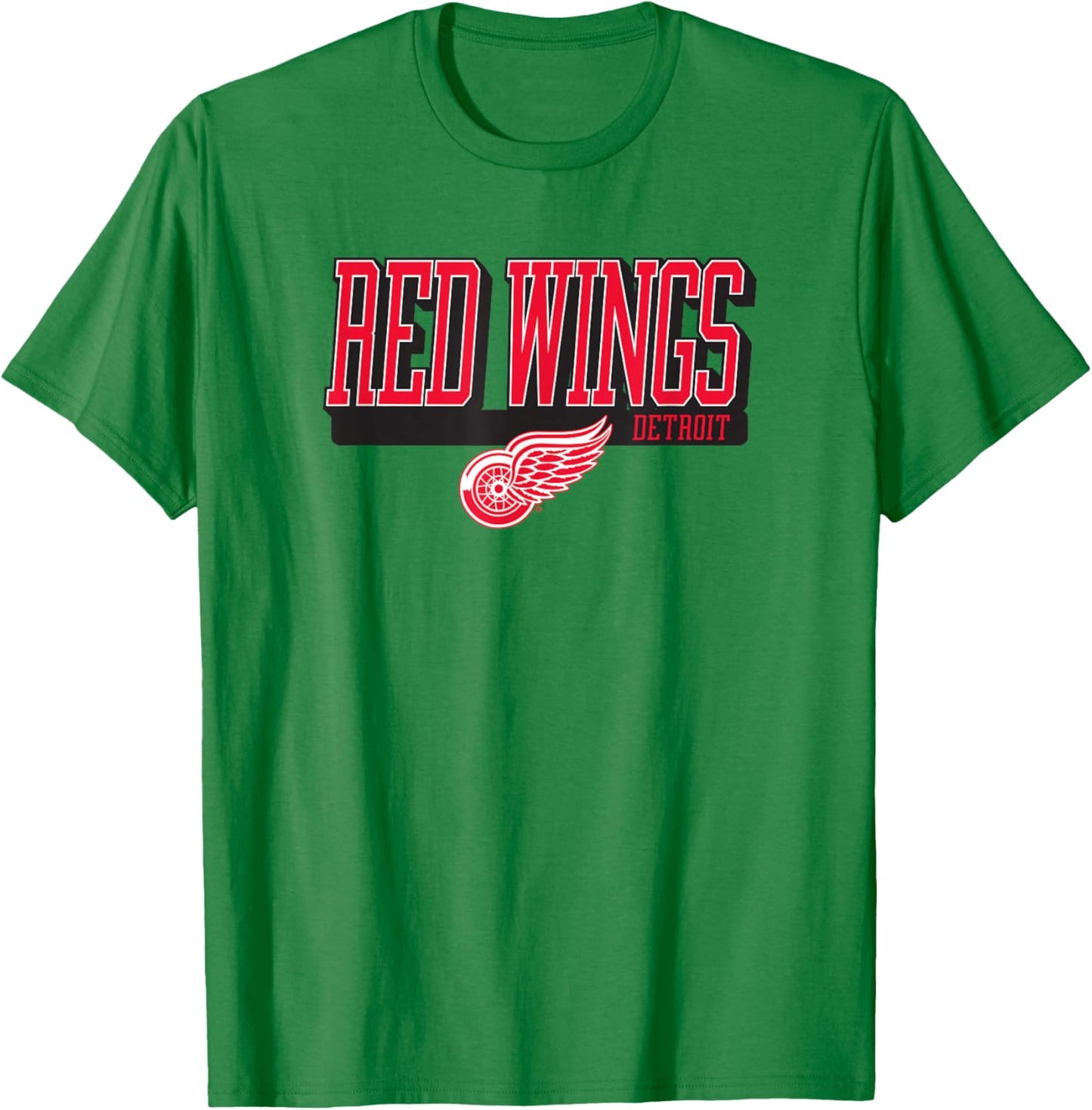 Detroit Red Wings Faceoff Gray Officially Licensed T-Shirt - T-Shirt | Irish Green