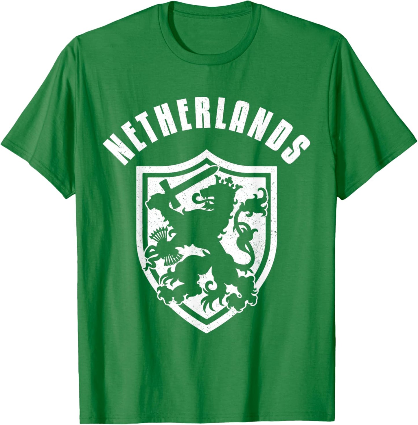 Nederland Netherlands Lion Dutch Holland Vintage Orange T-Shirt - T-Shirt | Irish Green