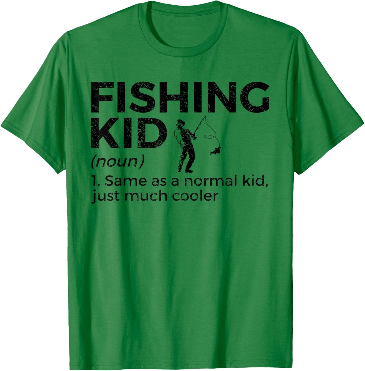 Funny Fishing Kid Definition T-Shirt - T-Shirt | Irish Green